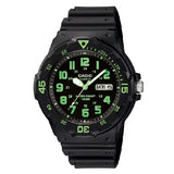 Casio Collection Analog MRW-200H-3BVDF Black Dial Resin Strap Men's Watch