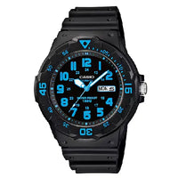 Casio Collection Analog MRW-200H-2BVDF Black Dial Resin Strap Men's Watch